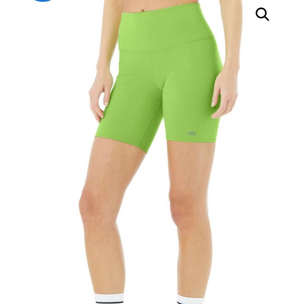 Alo green apple biker shorts